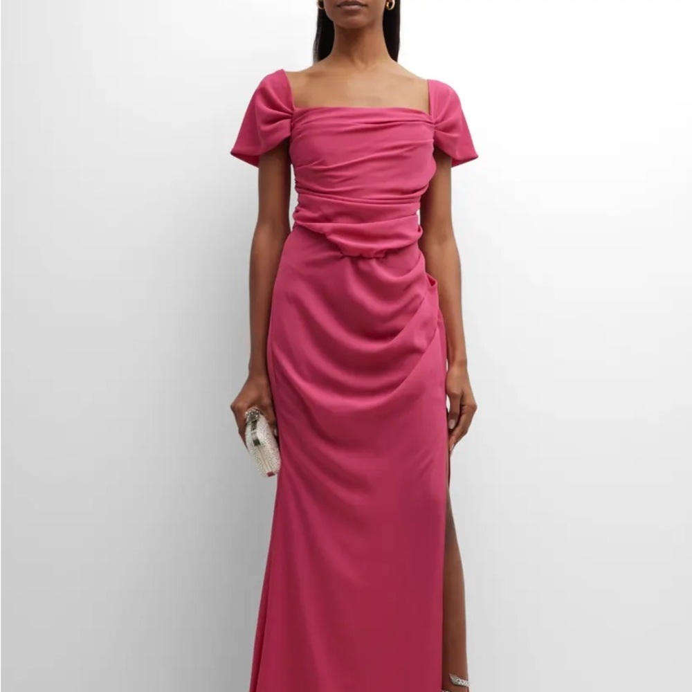 GIUSEPPE DI MORABITO
Ruched Square-Neck A-Line Gown
